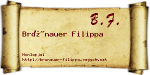 Brünauer Filippa névjegykártya